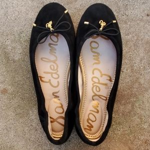 Sam Edleman black suede ballet flats sz 7 Felicia